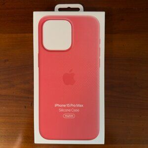 iPhone 15 Pro Max Silicone Case with MagSafe – Guava